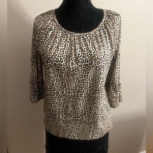 Michael Kors Leopard Print Blouse